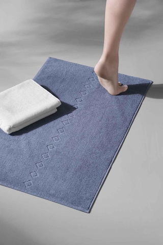 Oscuro X Bathmat Sky - Ekstra Yumusak, Modern %100 Pamuk 50X75Cm. Mavi