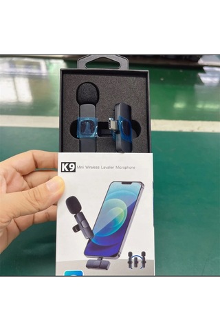 K9 Type-c Girişli Kablosuz Tak Çalıştır Yaka Mikrofonu