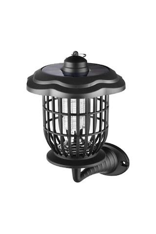 Qingmipy Güneş Enerjili Hareket Sensörlü Sinek Öldürücü Bahçe Aydınlatma Lambası, Su Geçirmez Siyah