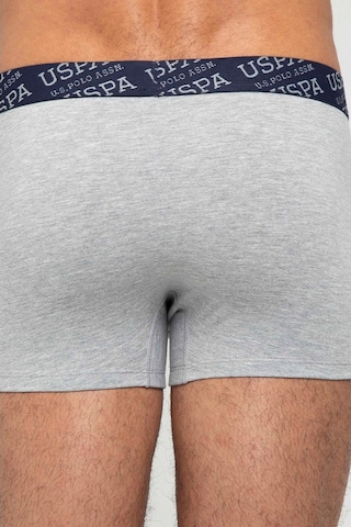U.S. Polo Assn. Erkek Gri Melanj - Lacivert 2 Li Boxer 80342