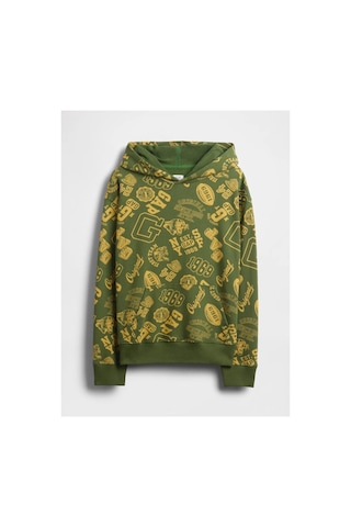Erkek Çocuk Relaxed Gap Baskılı Sweatshirt YESIL