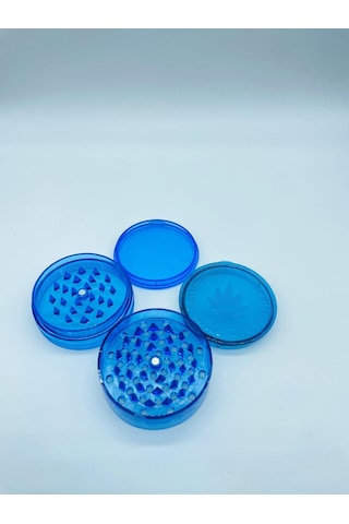Plastik Tutunöğütücü 4parça Grinder Mavi