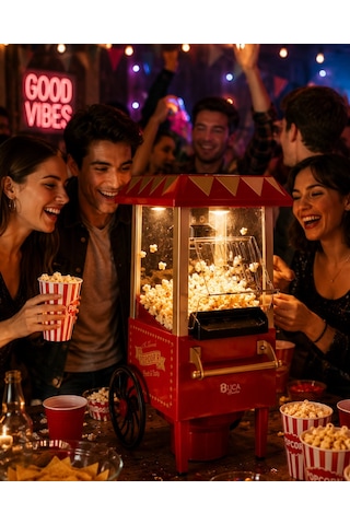 Mey İthalat Yağsız Popcorn Makinesi Hızlı Sıcak Hava Mısır Patlatıcı Ev Tipi Kullanım Çok Renkli