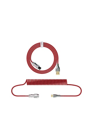 Youtek Hxsj H-1 Usb'den Type-c'e Mekanik Klavye Kablosu - Esnek, Nylon Örgülü, Kırmızı Renk Seçeneği