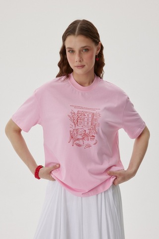 Buly Vılla Escape Baskılı T Shırt Soft Pembe