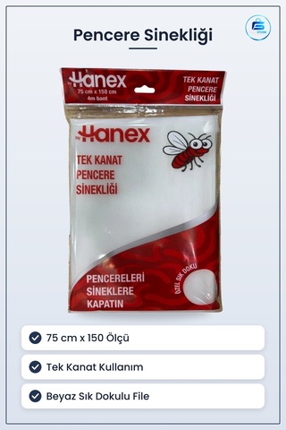 Tek Kanat Pencere Sinekliği 75 Cm X 150 Sinek Perdesi 4 M Bant Ba