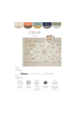 Cool Halı Zaraf Krem Halı Etnik Desen Bohem Ev Oda Halısı Modern Oturma Odası Salon İnce Yazlık Halı