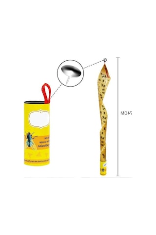 Yapışkanlı Sinek Kapanı, 12 Adet, 74 Cm Uzunlukta