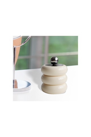 Homyl Pamuklu Çubukla Saklama Kutusu Banyo Kürdan Tutucu Için