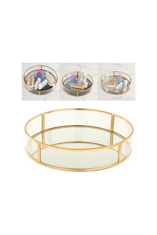 Pazly Tepsi Temizle Suntek Organizatör Masa Makyaj Için Depolama Banyo Altın A Ua Altın