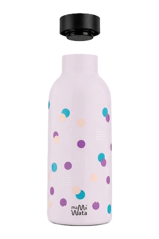 Mamawata Bubbles Paslanmaz Çelik Termos Matara 470 Ml Sızdırmaz Yalıtımlı Suluk Açık Pembe