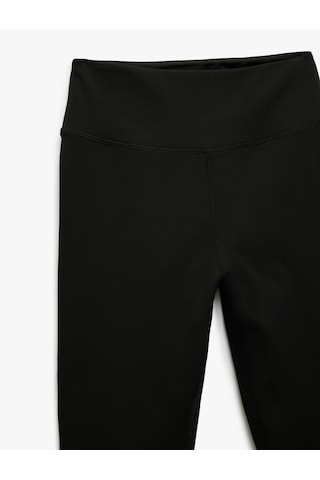 Koton Normal Bel Dikiş Detaylı Skinny Fit Spor Tayt Siyah 5sak40250nk Siyah