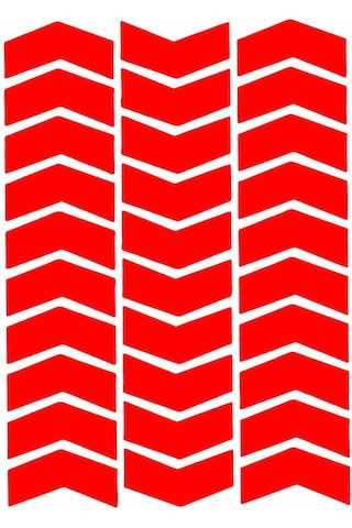 Ok Şeklinde Reflektif Kırmızı Sticker Çınar Extreme