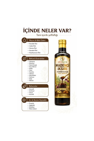 Madenci Şurubu 700 g Büyük Boy Propolis Ekinezya Okaliptüs Keçiboynuzlu (Madenci İksiri)