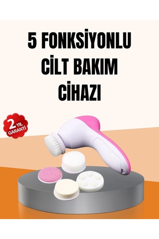 Mey İthalat Derin Temizleme Ve Masaj İçin 5 Başlıklı Yüz Cilt Bakım Aleti