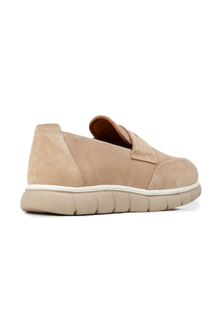 Deery Erkek Bej Hakiki Süet Loafer Ayakkabı - 02045mbeje01