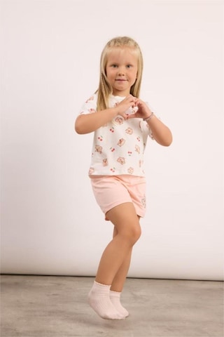 Defacto %100 Pamuk Regular Fıt Baskılı Şortlu 2li Pijama Takımı Kız Bebek I0405a526hspn153 Pembe-pn153