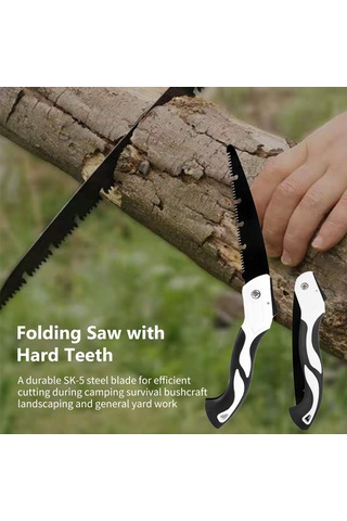 Symbee 210mm Çift Taraflı Dişli Çatal Testere - Bahçe Ağaçları Ve Ahşap Kesimi İçin Ergonomik, Kaymazsız Kollü Çelik Folding Testere