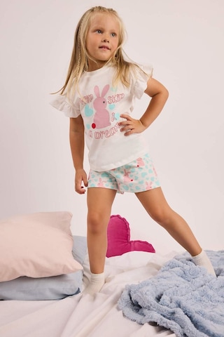 Defacto Fitilli 2li Ecru Pijama Takımı Kız Bebek H9307a526smer233 Ekru-er233