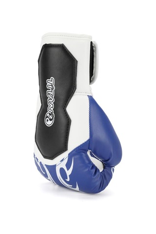 Titan Sport Mavi Beyaz İşlemeli Model-2 Boks Eldiveni Çok Renkli