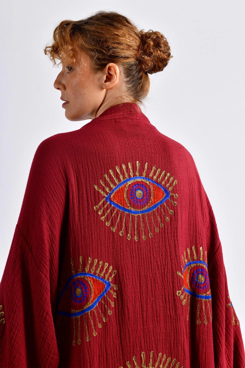 Brandsmithshop Bordo Visionguard Kimono Çok Renkli