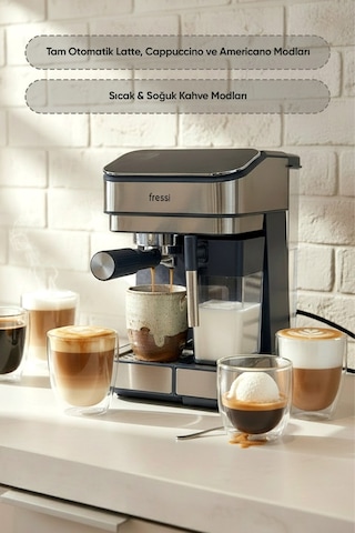 Fressi EM-02 Urban 1350 W Espresso Latte Cappuccino Kahve Makinesi