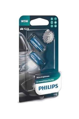 T10 W5w 12v X-tremevision Pro150 Plaka,park Tavan Ampülü, 2'li Paket