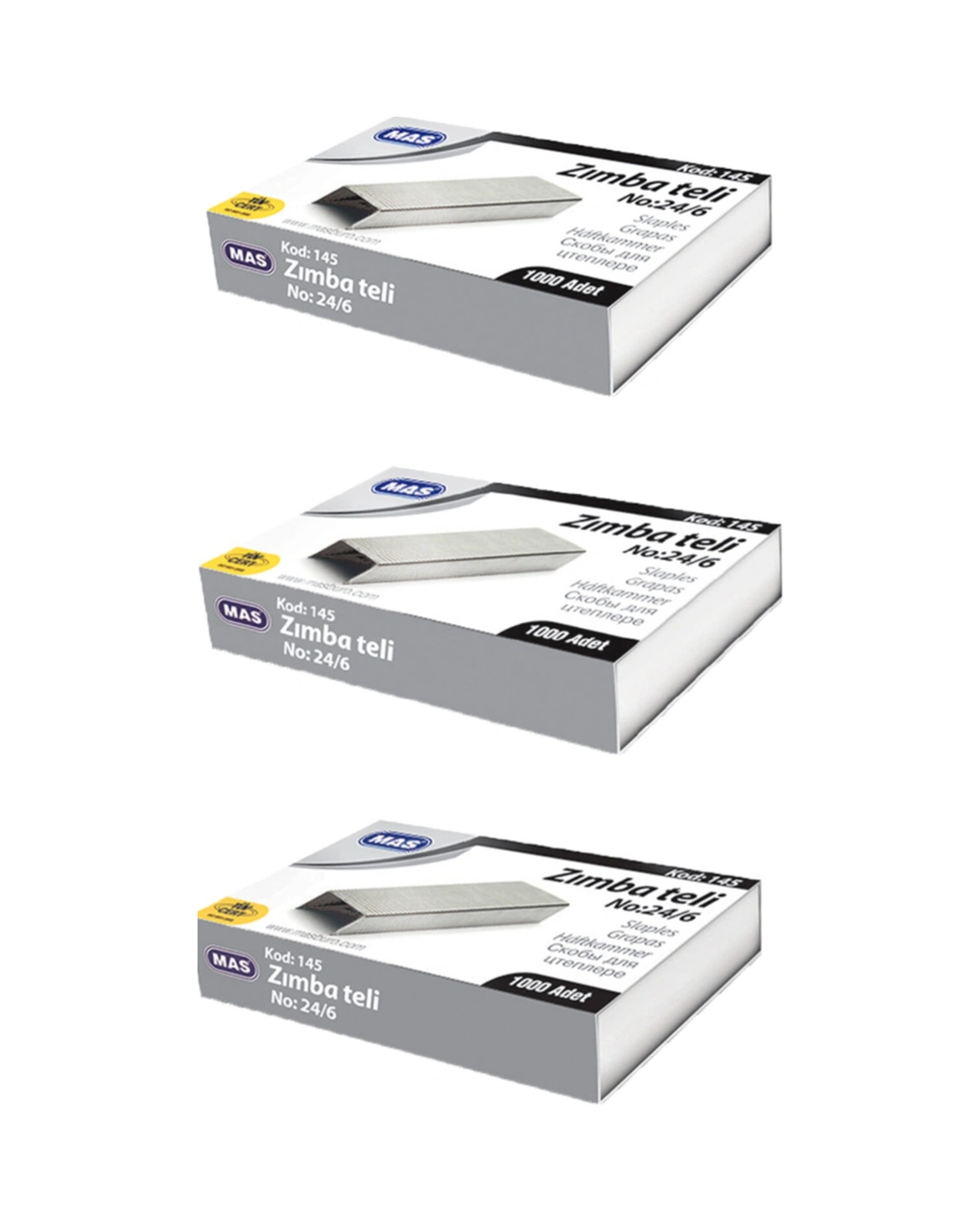 Gri Zımba Makinesi Teli No 24/6 No 145 , Yu Ksek Kalite, Galvaniz Kaplama Yeni Seri 3000 Adet