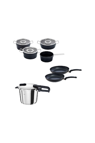 Fissler Vitaquick Edition 6 Litre Düdüklü Tencere + Adamant Tencere Ve Tava Seti Çok Renkli