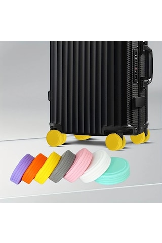 Willowhaven Gri 8 Adet Çanta Tekerlek Koruması Şok Dirençli Kaymaz Ve Sessiz Gri