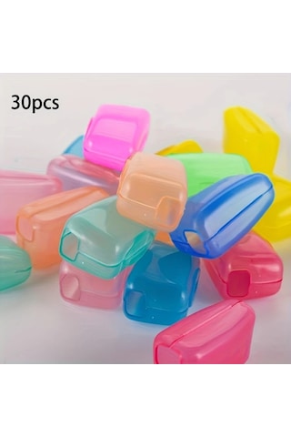 Willowhaven 30 Adet Renkli Diş Fırçası Kılıfı - Seyahat İçin Taşınabilir Toz Koruma