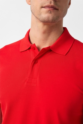 Süvari Kırmızı Slim Fit Armürlü Polo Yaka Tişört Kırmızı