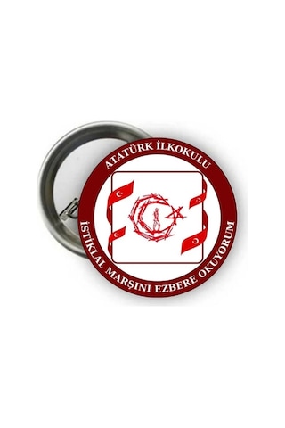 İstiklal Marşını Ezbere Okuyorum Rozeti Renkli