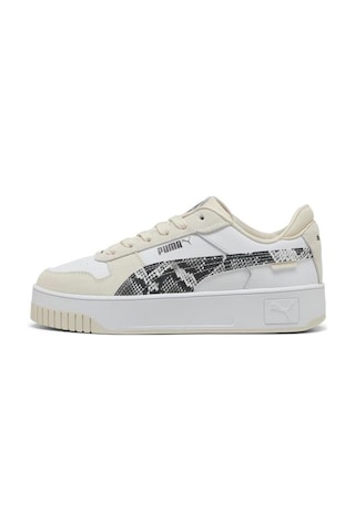 Puma Carina Street Snake Chic 401611 01 Kadın Sneaker Ayakkabı Beyaz Siyah 36-40 Beyaz - Siyah