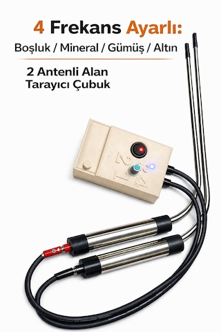 Profesyonel Frekans Üreteçli Alan Tarama Çubuğu-dedektör 4 Kademeli Boşluk Mineral Gümüş Altın-alt-tar-krem-001
