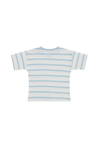 Civil Baby Çizgili 6-18 Ay Tişört - Mavi