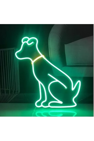 Led Işıklı Köpek Duvar Tablo Led Işıklı Köpek Duvar Tablo