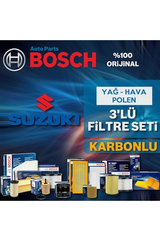 Suzuki Vitara 1.6 Bosch Filtre Bakım Seti 2015-2020 Karbonlu