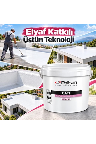 Polisan Çatı Elyaflı Su Yalıtım Malzemesi 2.5 Lt Beyaz