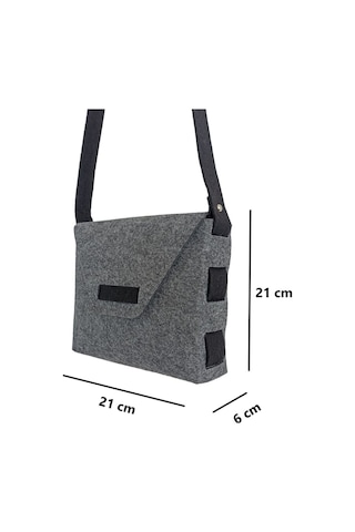 Kız Çocuk Omuz Çantası Keçe Sağlıklı Dikişsiz Etkinlik Günlük Çanta Gri-siyah Gri