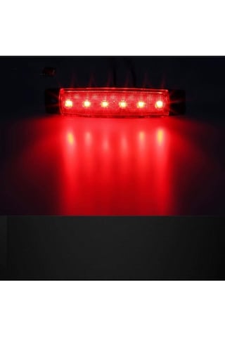 Ahmet Otomotiv Dorse Parmak Lamba 12 -24 Volt 6 Ledli Kırmızı Renk 10 Adet Parmak Led Dorse Kamyon Led Lamba