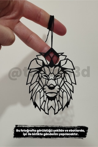 Aslan No3 Dikiz Ayna Süsü - Araba Süsü - Oto Aksesuar - Çift Taraflı