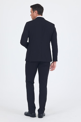 İmza Siyah Kırlangıç Yaka Kelebek Astar 6 Drop Slim Fit Beli Lastikli Takım Elbise 1001250176 Siyah