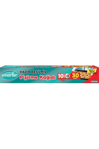 Smarter Hazır Kesilmiş Yağlı Pişirme Kağıdı 3 x 10 Adet