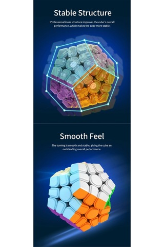 Moyu Megaminx Magnetic Cube - Mıknatıslı Stickersız Akıl Zeka Rübik Küp