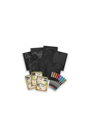 Lordstore513 Dinosart Kara Sayfalı Boyama Kitabı