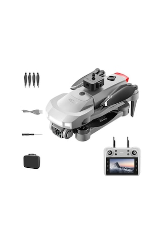 V34 Gps 4k Hd Çift Kameralı 4.5" Ekranlı Profesyonel Drone Engelden Kaçınma Özellikli Dört Pervane