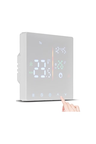 Reedark Beyaz 16a Akıllı Termostat: Tam Dokunmatik Kontrol, Çocuk Kilidi, Ntc Sensörü, Otomatik/manuel Mod, Durum Belleği - Wifi Yok