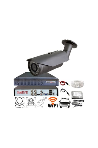 1' Li Araç, Yüz Ve İnsan Tanımalı Hareket Algılayan 5 Mp Lens 1080p 42 Ir Led Metal Samsung Uyumlu Kasa Güvenlik Kamerası Seti Bs 242