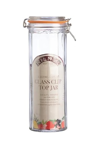 Kilitli Faset Kavanoz, 2 L, Retro Görünüm, İçerik Aromasını Muhafaza Eder Ve Uzun Süre Taze Kalır, Ev Yapımı İ Çok Renkli